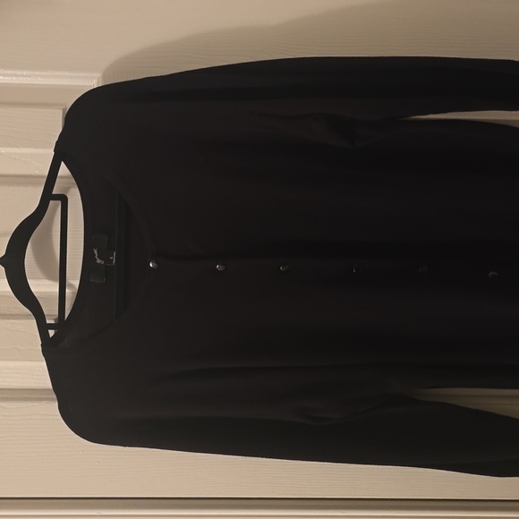 GNW BRAND WOMEN'S BLACK FRONT BUTTON CARDIGAN SWEATER SIZE LARGE - Picture 2 of 15